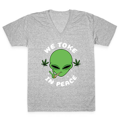 We Toke In Peace V-Neck Tee Shirt
