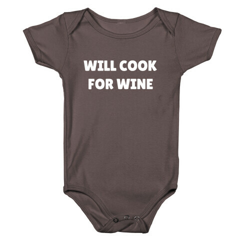 Will Cook For Wine Baby One-Piece