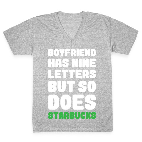 Starbucks Not Boyfriends V-Neck Tee Shirt