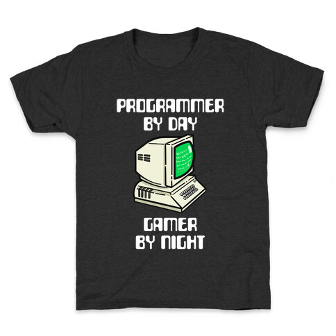 Programmer By Day, Gamer By Night. Kids T-Shirt