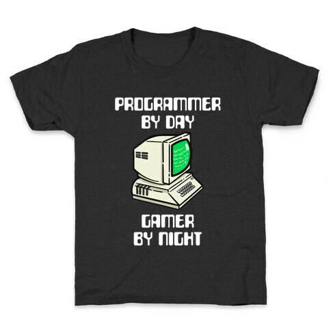 Programmer By Day, Gamer By Night. Kids T-Shirt