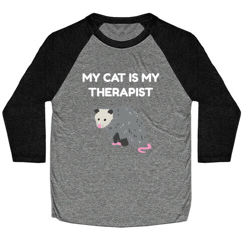 My Cat Is My Therapist Baseball Tee