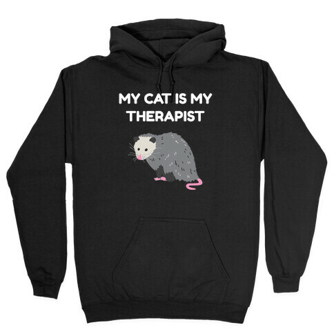 My Cat Is My Therapist Hooded Sweatshirt