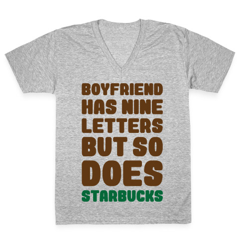 Starbucks Not Boyfriends V-Neck Tee Shirt