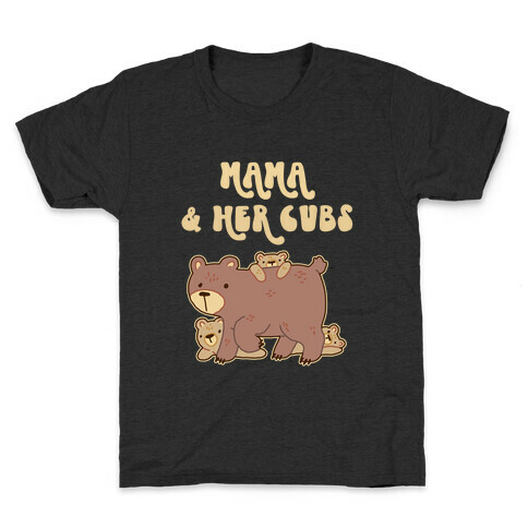 Mama And Her Cubs Kids T-Shirt