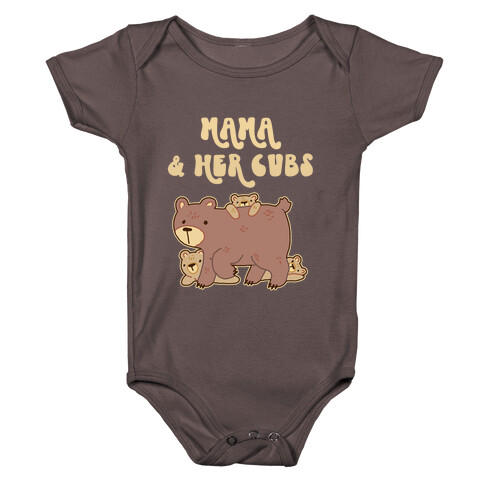 Mama And Her Cubs Baby One-Piece