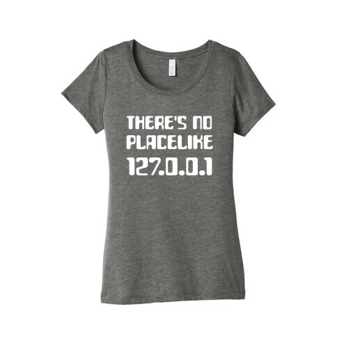 There's No Place Like 127.0.0.1 Womens T-Shirt