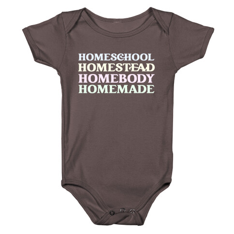 Homeschool, Homestead, Homebody, Homemade  Baby One-Piece