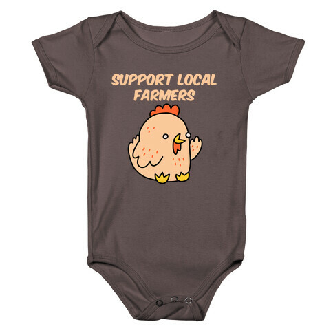 Support Local Farmers Chicken Baby One-Piece