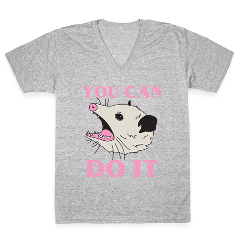 You Can Do It V-Neck Tee Shirt