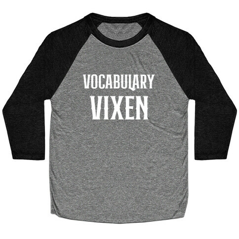 Vocabulary Vixens Baseball Tee