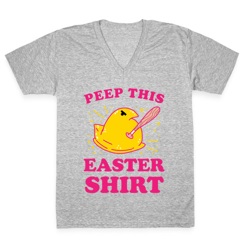 Peep This Easter Shirt V-Neck Tee Shirt