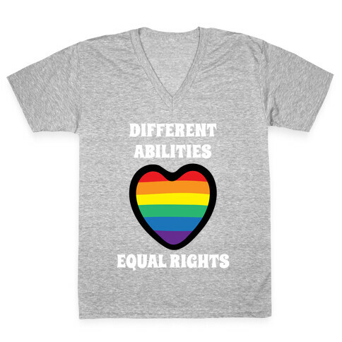 Different Abilities, Equal Rights V-Neck Tee Shirt