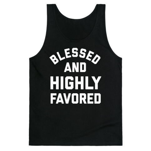 Blessed And Highly Favored With A Graphic Of Jesus Giving A Thumbs Up. Tank Top