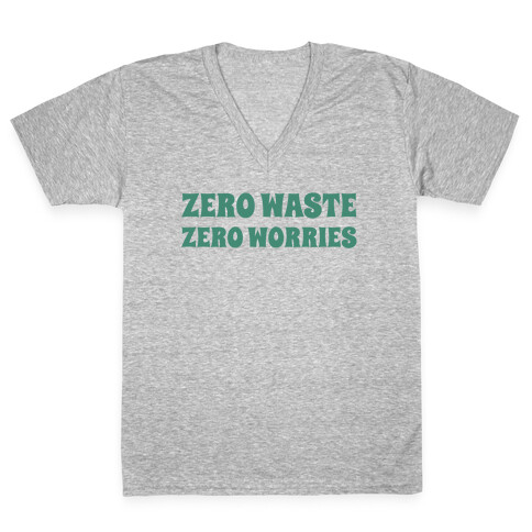 Zero Waste, Zero Worries. V-Neck Tee Shirt