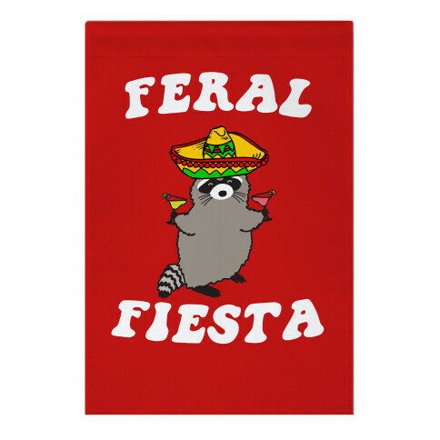 Feral Fiesta (Raccoon) Garden Flag