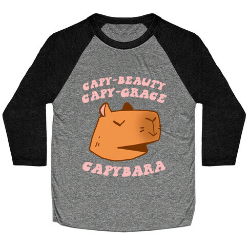 Capy-beauty, Capy-grace, Capybara Baseball Tee