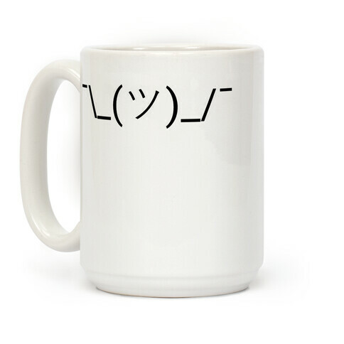 Shrug Emoji Coffee Mug