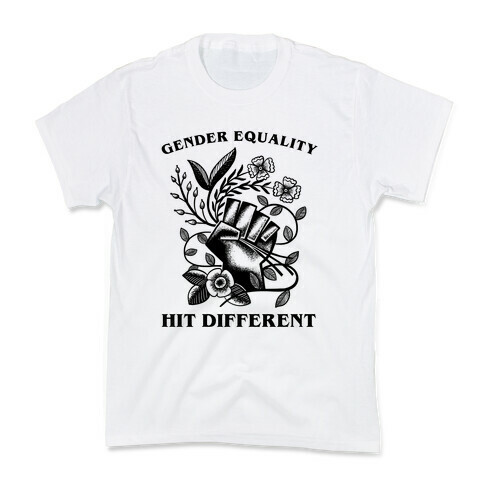 Gender Equality Hit Different Kids T-Shirt