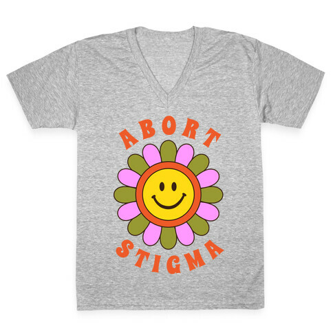 Abort Stigma V-Neck Tee Shirt