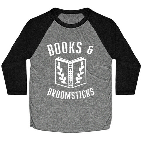 Books And Broomsticks Baseball Tee