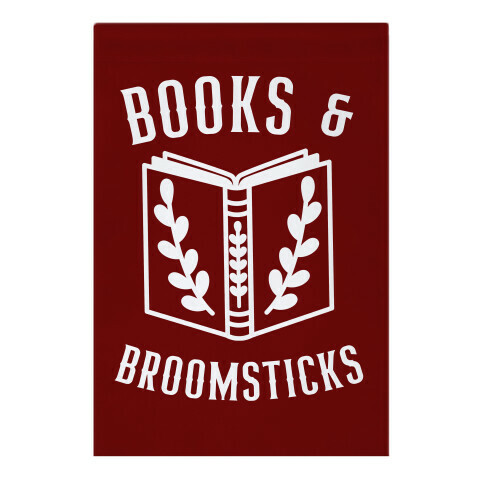 Books And Broomsticks Garden Flag