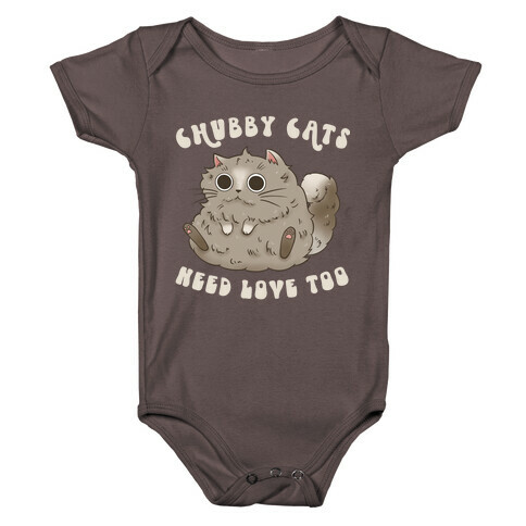 Chubby Cats Need Love Too Baby One-Piece