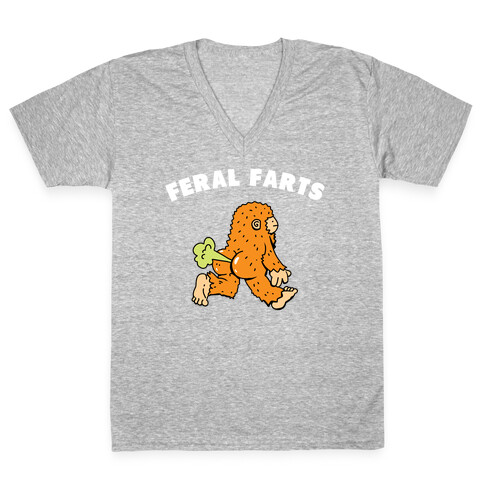 Feral Farts V-Neck Tee Shirt