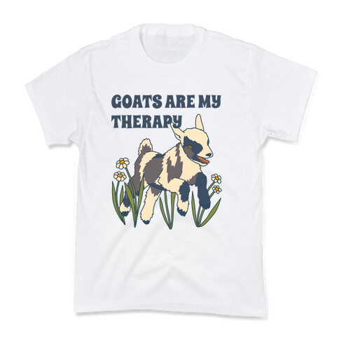 Goats Are My Therapy Kids T-Shirt