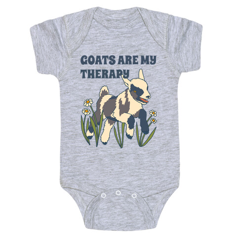 Goats Are My Therapy Baby One-Piece