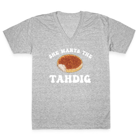 She Wants The Tahdig V-Neck Tee Shirt