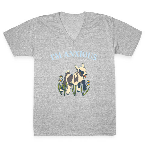 I'm Anxious (Goat) V-Neck Tee Shirt