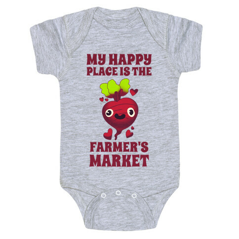 My Happy Place Is The Farmer's Market Baby One-Piece