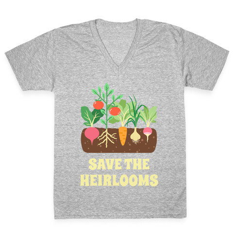 Save The Heirlooms V-Neck Tee Shirt