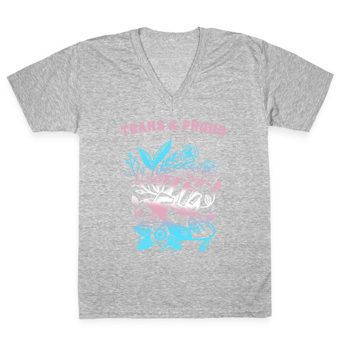 Trans & Proud V-Neck Tee Shirt