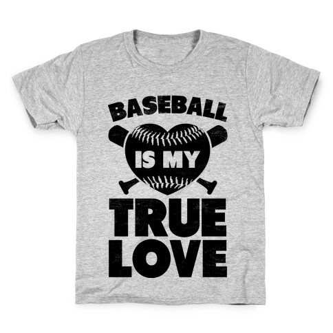 Baseball is my True Love (black) Kids T-Shirt