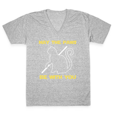 May The Paws Be With You V-Neck Tee Shirt