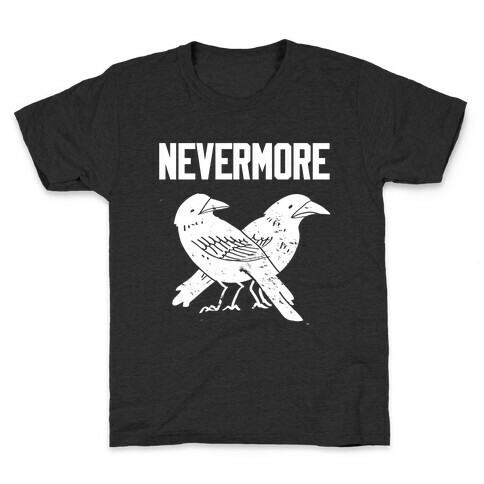 Nevermore With A Picture Of A Raven On A T-shirt Kids T-Shirt