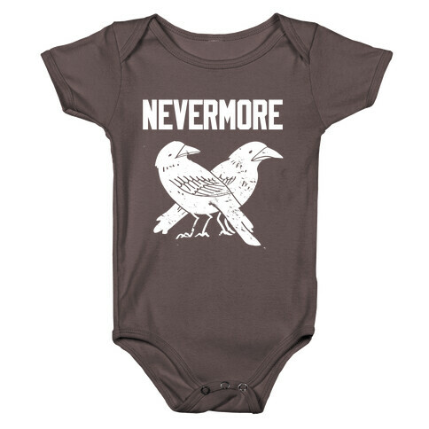 Nevermore With A Picture Of A Raven On A T-shirt Baby One-Piece