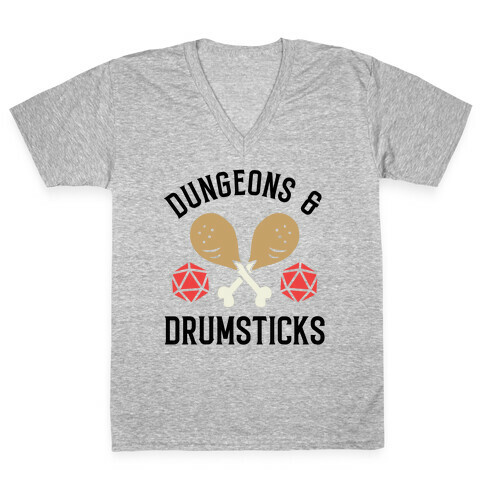 Dungeons & Drumsticks V-Neck Tee Shirt