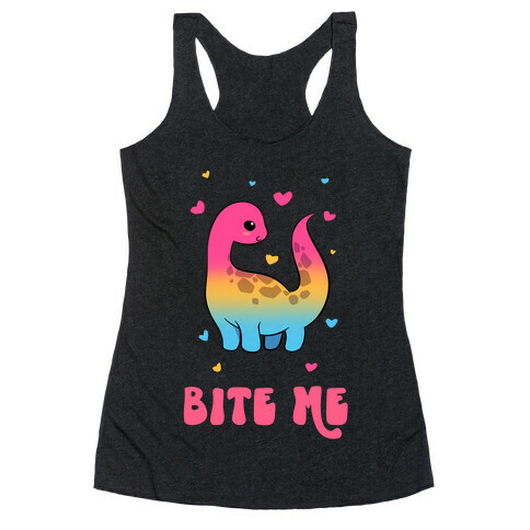 Bite Me Dinosaur Racerback Tank Top