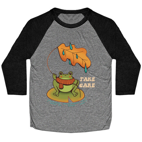 Take Care Frog Baseball Tee