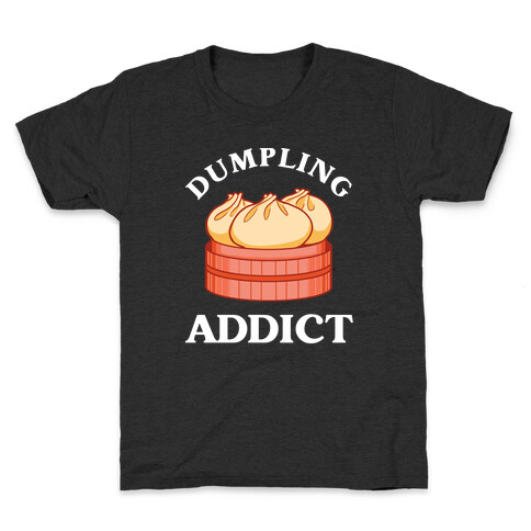 Dumpling Addict (With A Bite Taken Out Of A Cartoon Dumpling) Kids T-Shirt