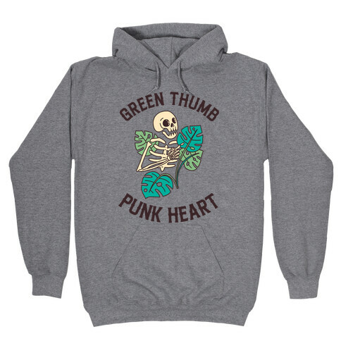 Green Thumb, Punk Heart Hooded Sweatshirt