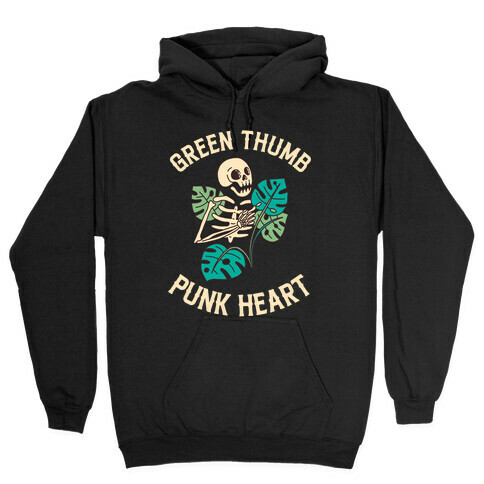 Green Thumb, Punk Heart Hooded Sweatshirt