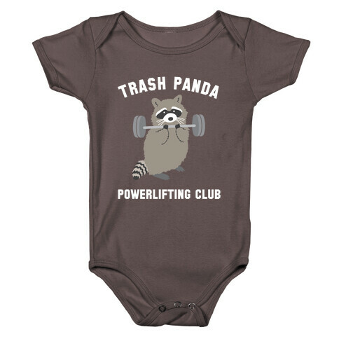 Trash Panda Powerlifting Club Baby One-Piece