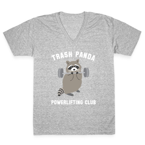 Trash Panda Powerlifting Club V-Neck Tee Shirt