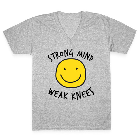 Strong Knees, Strong Mind V-Neck Tee Shirt