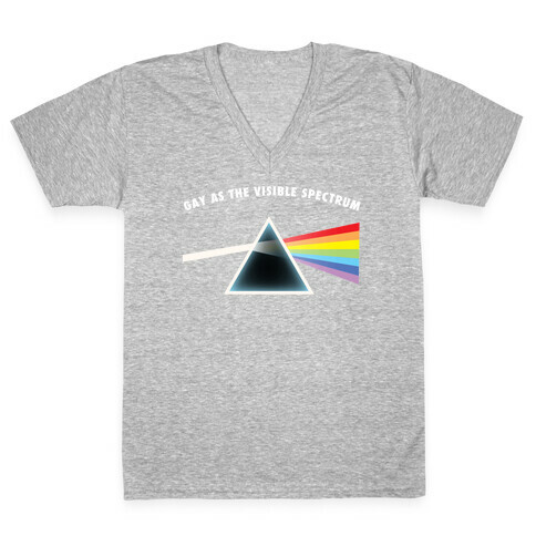 GAY AS THE VISIBLE SPECTRUM V-Neck Tee Shirt