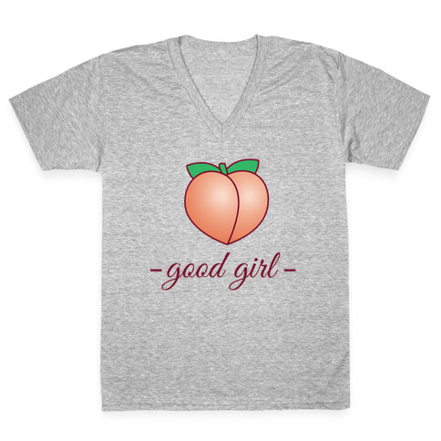 Good Girl Peach V-Neck Tee Shirt